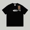 Burbery T-shirt Ontwerpers Mode Man Hoge versie Trendy Klassiek Letter Schuimprint Eenvoudig Casual Los Korte mouwen Ins