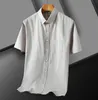 Nya herrskjortor Pure Cotton Short Sleeve Brand Designer Men's Casual Shirts T-shirts Polos