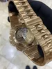 Nova chegada de luxo relógio de pulso novo automático nau tilus 5980/1r mostrador preto 18kt rosa ouro relógios masculinos a065