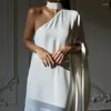 Casual Dresses Women Sexy Halter Hollow Long Party Dress Spring One-shoulder Batwing Sleeve Loose Maxi Summer Solid Lady