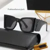 Herren-Designer-Sonnenbrille mit Alphabet-Rahmen, Buchstaben, Lunette, Damen-Sonnenbrille, übergroße polarisierte Premium-Sonnenbrille, feine Verpackung