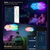 Decorative Objects Figurines Remote Control with Bluetooth Compatible LED RGB USB Smart Clouds Night Lamp Easy Installation for Party Supplies 231216