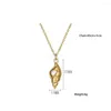 Kettingen Kettingen Roestvrij Staal Delicate Gouden Slak Hanger Ketting Damesmode Schelp Parel Sieraden Cadeau Voor Hem Met Ketting