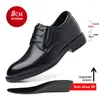 Dress Shoes 3/6/8 CM Elevator Men Black Soft Leather Heighten Formal Casual Business Oxfords Suit