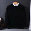 Mens suéteres cashmere suéter oneck pullovers solto oversized m5xl camisa de fundo de malha outono inverno coreano casual masculino top 231216