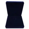 Caja de juego de joyas de terciopelo de 19x19x4cm, caja larga para collar de perlas, caja de regalo, exhibición de alta calidad, color azul 305n