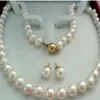 Collier de perles de culture Akoya blanches, fermoir en or 14 carats, 8-9MM, boucles d'oreilles 2639