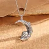 Pendant Necklaces Vintage Moon Skull Charm Men's Necklace Fashion Christmas Valentine's Day Gift Protector Jewelry Accessories