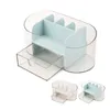 Organisateur de maquillage, boîte de rangement de bureau transparente pour chambre à coucher, Table d'étude