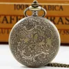 Relógios de bolso retro Half Hollow Dragon Phoenix Design pendente Homens Mulheres assistem Cadeia de moda Moda Relógio Cool do presente