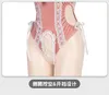 Femmes Sling dentelle mignon lapin ouvert entrejambe sous-vêtements rose lapin fille Sexy Lingerie Kawaii Anime Cosplay Costume Lingeire 240110