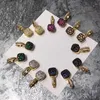 Dangle Oorbellen Candy Zirkoon Inlay Crystal Hive Honingraat Vergulde Drop Earring Voor Vrouwen Gift Mode-sieraden