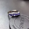 Anelli a grappolo superati test di diamante pietra Moissanite argento sterling 925 trapano a fila singola donna classica moda fidanzamento fine 3220223x