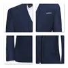 Herenpakken Maatwerk Slim Fit One Button Heren Blazer Bruidegom Stalman Tuxedo (jas Vest Broek) kostuum Homme Terno