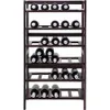 WallMounted Wine Racks Bottle Holder Antique Walnut Finish Wood Silvi 30Bottle Display Rack Barware Kitchen Dining Bar Home 231216