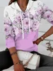 Женские свитера с цветочным принтом, спортивная одежда, осень 2023, женский свитер с круглым вырезом, повседневная удобная женская рубашка с ремешком 231216
