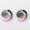 Ohrstecker SRCOI Gothic Acryl Spiral Taper Flesh Tunnel Ohrdehner Expander für Frauen Mädchen Schmuck Stretching Plug Schneckenmessgeräte