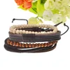 Set multi-pacchetto Bracciale gioielli in pelle fatti a mano Bracciale con perline intrecciate con perline Avvolgimento in pelle264p