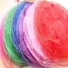 500 pièces cercle diamètre 26 cm multicolore Organza bijoux sacs de luxe mariage Voile cadeau sac cordon bijoux emballage noël 305o