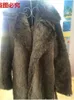 Men's Fur Faux Autumn and Winter Large Lapel Long Jacket fashion thicken Overcoat Mens Clothing 231216