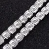 Dostosowany duży tenis o szerokości 10 mm Sterling Sier VVS D Color Bransoletę łańcucha diamentowego Moissanite na prezent rocznicowy