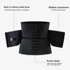 Waist Support Women Hourglass Trainer 3 Segmented Slimming Belt High-Elastic Postpartum Girdle Buckle Design For Fitness Sports Training