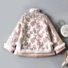 Ethnische Kleidung High-End-Pelzkragen Baumwolle Tang-Anzug Mantel Womem China-Stil Vintage traditionelle Jacke Winter verdicken chinesische Jahr Kleidung