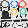 Bungee 12st Resistance Bands Set Bodybuilding Hem Gymutrustning Professionell Training Weight Fitness Elastic Rubber Expander 231216