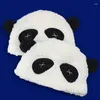 Bérets Ins Trendy Mignon Panda Bonnets Chapeau Unisexe Automne Hiver Chaud Laine D'agneau Casquette Polyvalente Protection des Oreilles Chapeaux Bonnets Pour Femmes Filles