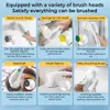 Cleaning Brushes Household Brush 5 in 1 Power Spin Scrubber Electric Rechargeable Window Home Kitchen Bathroom Cleaner Tools 231216