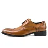 Dress Shoes Italian Mens Brogues Luxury Genuine Leather Designer Handmade Fashion Elegant Man Wedding Business Social