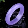 Echte natuurlijke violette jade armband mode charme sieraden accessoires handgesneden amulet cadeaus voor vrouwen mannen Y200810274p