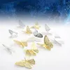 ملصقات الجدار 3D Butterfly Hollow Out Design محاكاة ملحقات التزيين الملصقات لديكور الخلفية المنزلية 12pcs