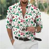 Chemises décontractées pour hommes Thème de Noël Impression 3D Hommes Bouton Chemise à manches longues Tops Festival Party Année Couple Streetwear S-6XL