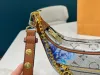 Buttercup blommor målar slingor axelväska handväska croissant baguette halv måne hobo kedja ära cross body tote lady underarm handväska cirkel blixtlås pursar m21183 a