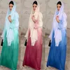 Vêtements ethniques 2PC Satin Ouvert Abaya Kimono Cardigan avec robe intérieure Ensemble pour femmes musulmanes Eid Soirée Robes Dubaï Kaftan Islamique