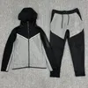 New Season Tech Fleece Chándal Hombre Tech Fleece Kid Chándal De dos piezas con chándal Empalme Cremallera Ropa deportiva para las cuatro estaciones Ocio Color sólido Tracksui