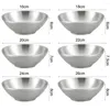 Bowls Creative Stainless Steel Soup Bowl Korean Style Golden Silver Color Fruit Salad Single Layer Home Tableware Kitchen Utensil