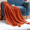 Blankets Nordic Acrylic Knitted Blanket Soft Tassels Creative Design Child Adult Warm Shawl Knee Wrap Sofa Bed TV