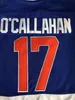 Hockey # 17 Jack O'callahan 1980 Miracle On Maglia da hockey su ghiaccio Uomo 100% ricamato ricamato Loghi Team USA Maglie da hockey Blu Bianco 83