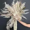 Decorative Flowers Wreaths Small Dried for Crafts Pampas Grass Flower Bunny Tails Mini Bouquet Wedding Supplies Boho Home Cake Decoration 231216