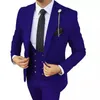 Men's Suits Blazers Men 3 Piece Set JacketPantsVest 2023 Wedding Dress Elegant Suit For Male Wine Red Single Button Fashion Blazer Business Sets 231216