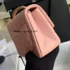 Borsa a tracolla di lusso 17CM Borsa a mano di qualità 1: 1 Borsa con patta per caviale con scatola MC005 Vera pelle di agnello caviale Borsa nera classica Borsa a tracolla trapuntata Borsa a tracolla Portafoglio Catena