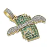 TOPGRILLZ nouveau glacé volant argent solide pendentif collier hommes Hip Hop or argent couleur breloque chaînes bijoux cadeaux Y2008103160