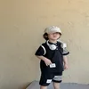 Novo designer moch estilo conjunto de roupas infantis verão meninos e meninas conjunto esportivo bebê manga curta roupas conjunto infantil tamanho 90cm-150cm a3