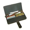 Carteiras elegante retro cor sólida carteira de couro na moda camada superior multifuncional multi slot para cartão casual longo saco