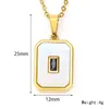 Pendentif Colliers 2023 Classique Coquille de couleur blanche pour hommes Simple 316L Bijoux en acier inoxydable Cadeau d'anniversaire