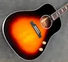 Sunburst Finish John Lennon J160E Elektro Gitar Akustik Gitar Ücretsiz Nakliye E-J160 vs Pasif Pikap Ses Deliği Gitar