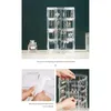 Jewelry Boxes 360 ° Rotating Jewelry Display Rack Ear Clip Earrings Acrylic Storage Rack Portable Jewelry Storage Box Household Necklace Rack 231216