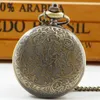 Pocket Watches utskrift vintage logotyp kedja klocka klocka för kvinnor vänner casual mode kvarts gåva